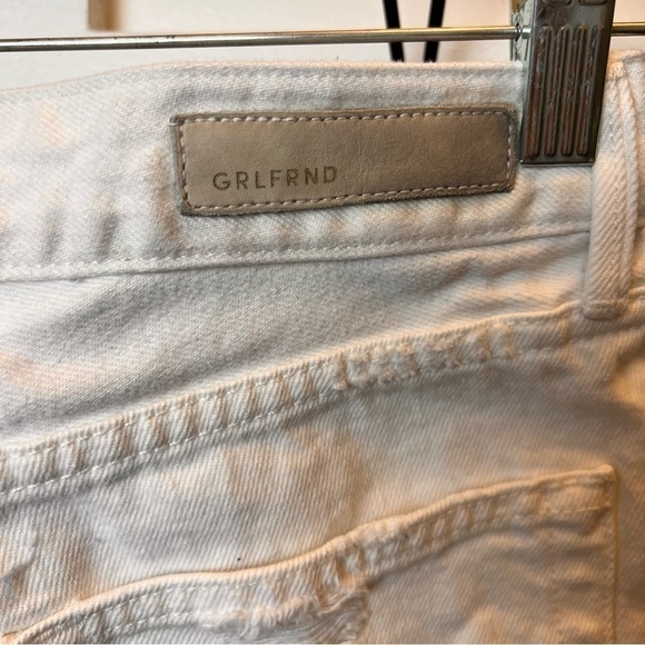 Grlfrnd Jean Short Womens 26 Jourdan White Ripped Distressed 90s Boho Girlfriend - Picture 5 of 13